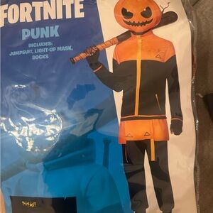 Spirit Fortnite Punk Kids Costume - Black and Orange